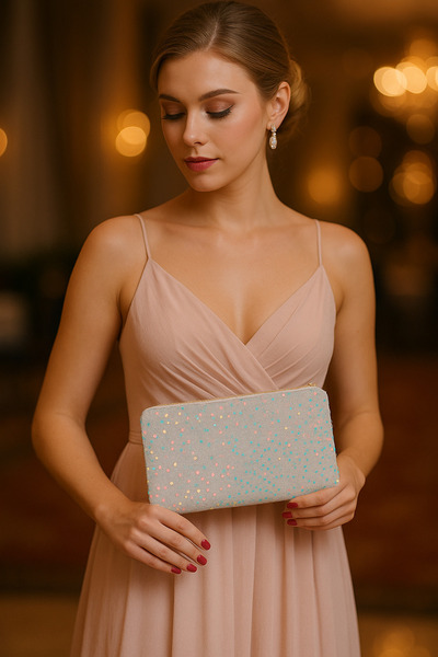 MER HOME Sequined Hand, Makeup, Evening Bag, Evening Dress Bag