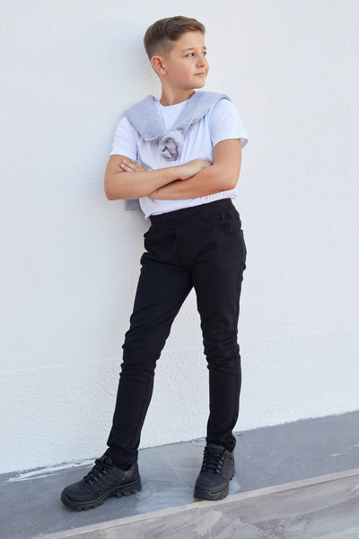 Fulla Moda Прямі штани з еластичним поясом для хлопчиків