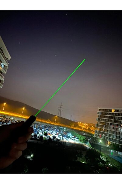 Janva Şarjlı Turbo Yeşil Lazer Pointer Kibrit Yakabilen 15000 Mv Güç 150km Green Laser