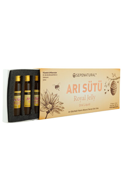 Sepe Natural Royal Jelly, Calcium, Zinc, Folic Acid, Vitamin C and B Vitamin Complex 100ml Water-Based Syrup Sepe