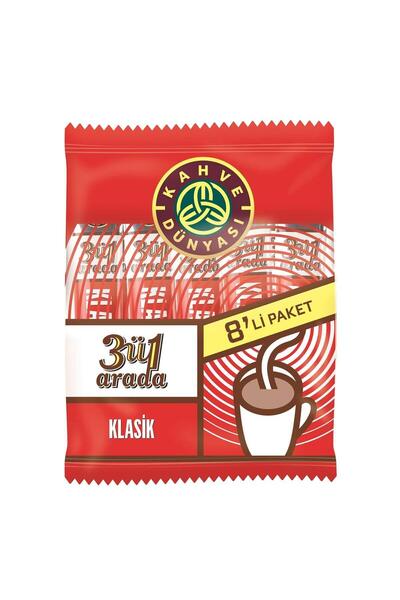 Kahve Dünyası Kahve Dünyası 3ü1 Arada Klasik Kahve 8 x 18 gr x 24 Adet