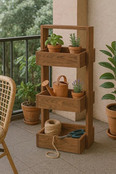 pinoxi Ahşap Organizer Sepet Banyo Düzenleyici Sebzelik