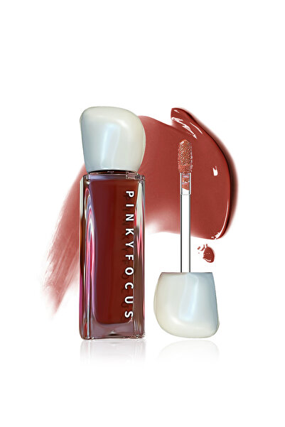 Pinkyfocus ملمع شفاه مرآة، مرطب يدوم طويلاً، مقاوم للماء، عالي الصبغة، غير لاصق، ملمع شفاه للنساء