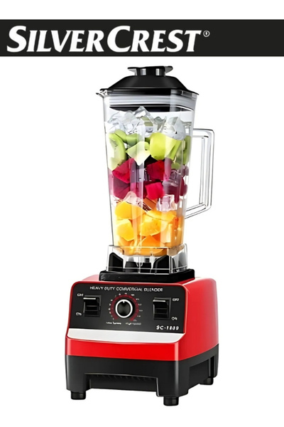 Silver Crest خلاط كهربائي متعدد الوظائف 2 في 1 ومطحنة حبوب، سعة 2.5 لتر، قوة 5500 واط