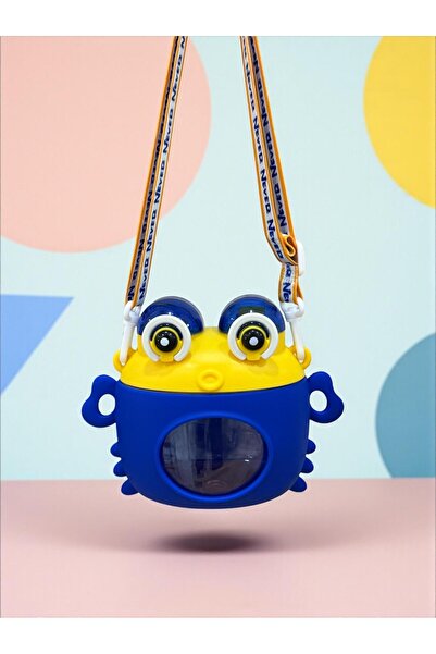 SANALTİCARETİM زجاجة مياه للأطفال على شكل ضفدع باللون الأزرق - 600 مل