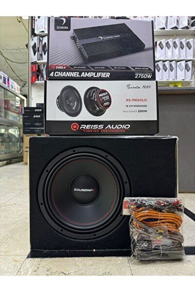 Soundmax Kampayalı Set 30cm Bas 1500wat 4 Kanallı Anfi 16cm Midrange Kablo Seti