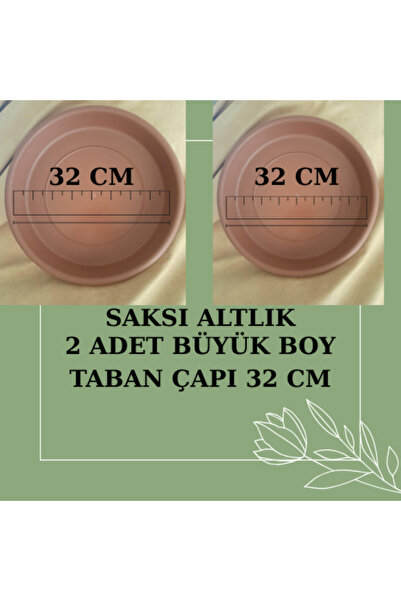 İMRE ÇİÇEKÇİLİK SAKSI ALTLIK BÜYÜK BOY 2 ADET