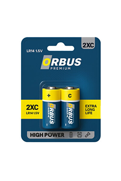 ORBUS 2'li Blıster Alkalin Orta Pil