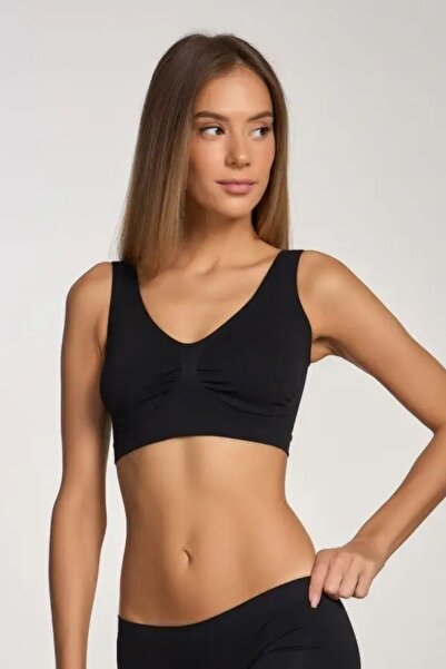 MİSTİRİK Panax Model - Σουτιέν κορσέ χωρίς ραφή κατά της χαλάρωσης, δεν αφήνει ίχνη, μαύρο χρώμα