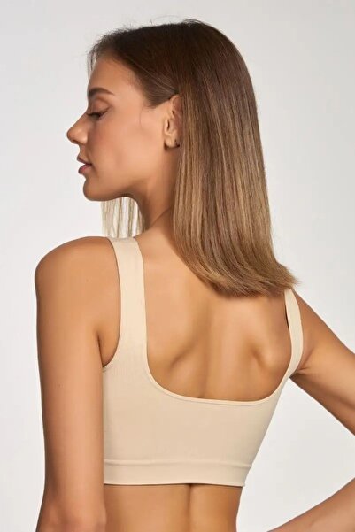 MİSTİRİK Σουτιέν Panax Model Anti-Sagging Corset Δεν αφήνει ίχνη Χρώμα δέρματος σουτιέν με μαξιλαράκι χωρίς ραφή