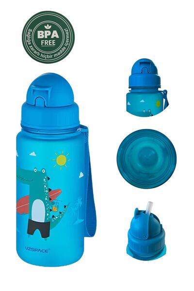 ZUZUNGA Cute Bear Printed Pirate Themed 400 ml Water Bottle / Flask