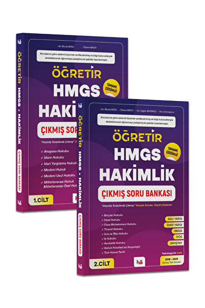 hukuk öğretir HMGS + HAKİMLİK ÇIKMIŞ SORU BANKASI - Hukuk Mesleklerine Giriş - ADLİ - İDARİ - İYÖS - Sayıştay
