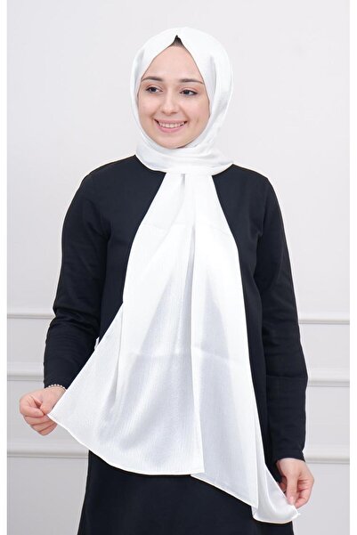 EkshiButik EKSHİ JANJAN Şal 002FND İnci Beyazı