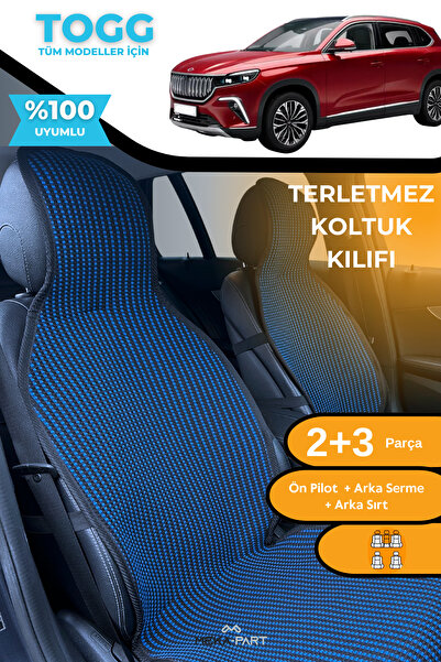 TREND غطاء حماية لمقعد السيارة من TERLETMEZ 5 قطع لجميع موديلات TOGG 100% قطن