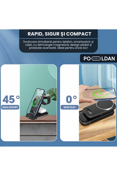 OEM Stație De Încărcare Wireless 4 În 1 Pentru Dispozitive Apple Și Samsung, Încărcare Rapidă,