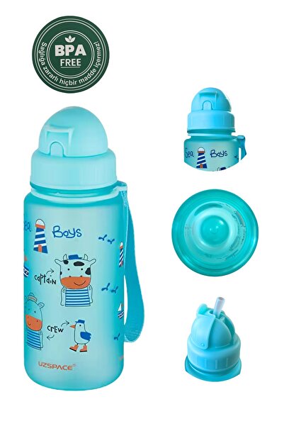 ZUZUNGA Cute Bear Printed Pirate Themed 400 ml Water Bottle / Flask