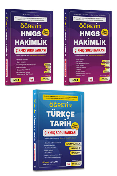 hukuk öğretir HMGS + Hakimlik 2026 Çıkmış Soru Bankası Seti - HMGS - ADLİ - İ...
