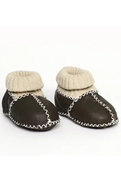 Angeltouch Bebe Patik Ayakkabı Hakiki Deri Lüx Antrasit