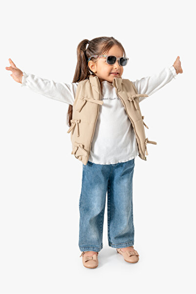 Jikko Baby 3-Piece Baby Girl Set with Bow and Inflatable Vest 9072