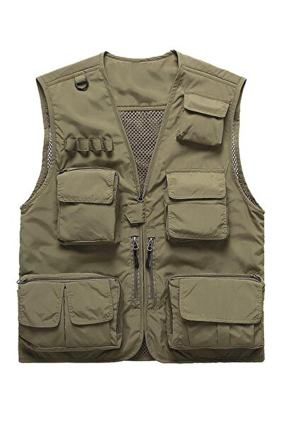 SINGLE SWORD 15-кишеньковий багатофункціональний мисливський жилет - жилет з сіткою для активного відпочинку