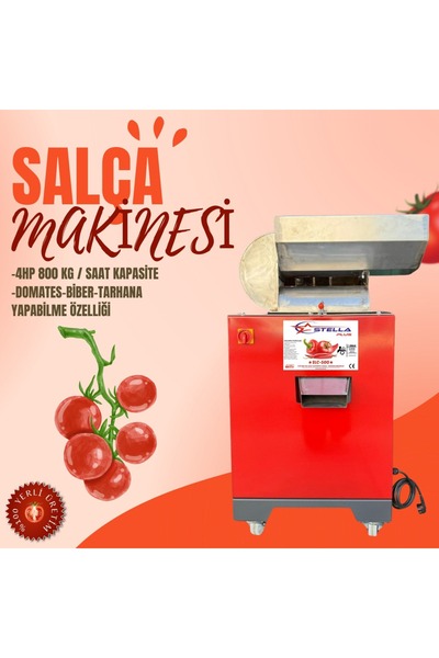 Stella Plus SLC-500 4HP 800 KG / Saat Kapasiteli Salça Makinesi