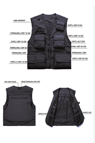 SINGLE SWORD Γιλέκο αθλητικού κυνηγιού πολλαπλών χρήσεων με 15 τσέπες - Διχτυ...