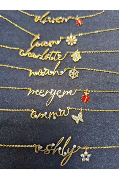 Papatya Silver 925 ayar papatya silver kişiye özel pırlanta,siyah kuğ kolye,y...