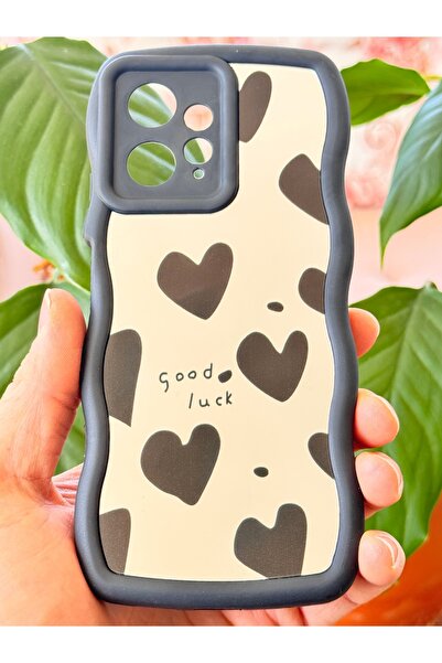 Fibaks Redmi Note 12 Compatible Case Mirrored Heart Pattern Soft Edge Camera Protected Silicone Cover