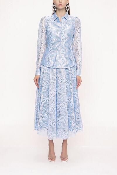 SOCIETA Blue Lace Suit 12269