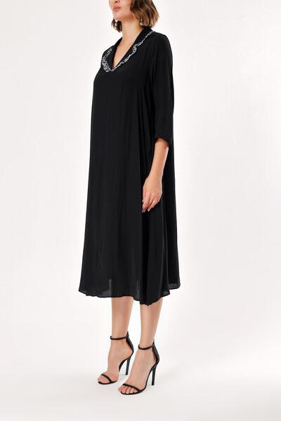 SOCIETA Black Loose-fitting Dress 93952