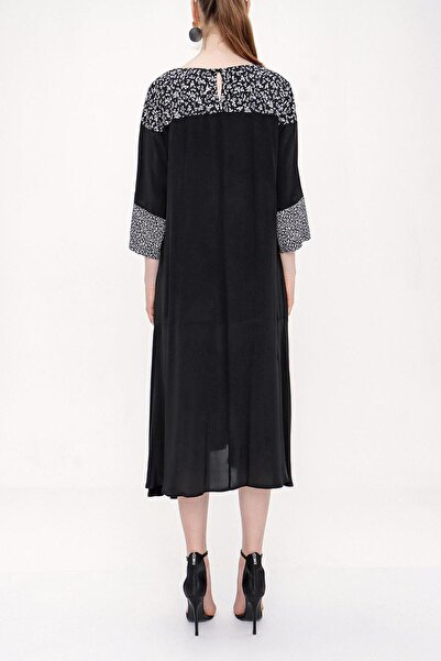 SOCIETA Patterned Fabric Combination Dress 93950