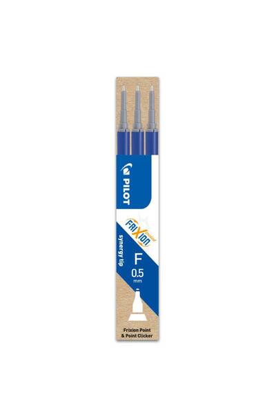Pilot Rezervă roll-on Frixion Point 0.5 mm, set 3 bucăți, albastru