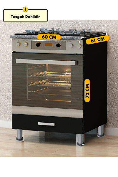 Fly Mobilya Fly Ankastre Modul - Siyah- Tüm Ankastre Modüllerle Uyumlu