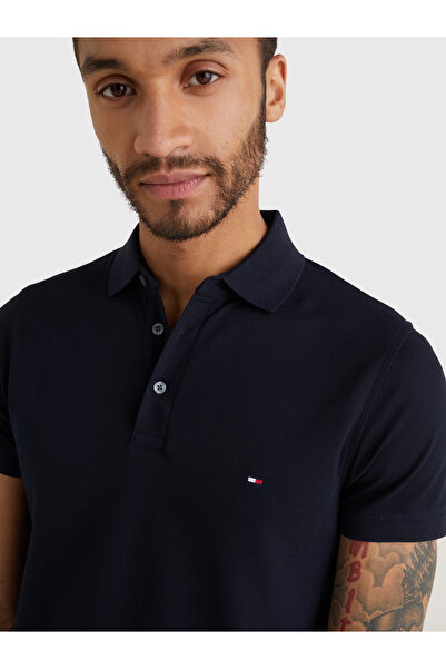 Tommy Hilfiger Erkek Lacivert Polo Yaka T-Shirt MW0MW17771 DW5
