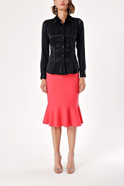 SOCIETA Siyah Dar kesim gömlek 10766