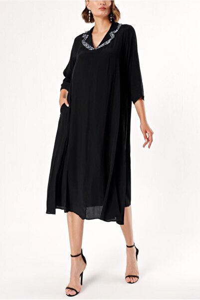 SOCIETA Black Loose-fitting Dress 93952