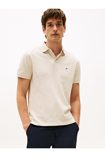 Tommy Hilfiger Erkek Ekru Polo Yaka T-Shirt MW0MW17770 ACG