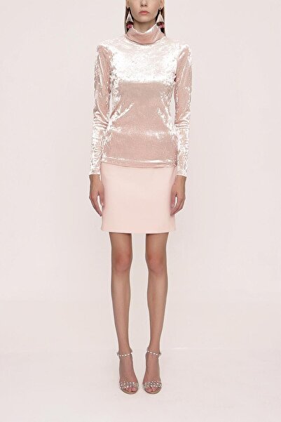 SOCIETA Bej Balıkçı yaka bluz 19842