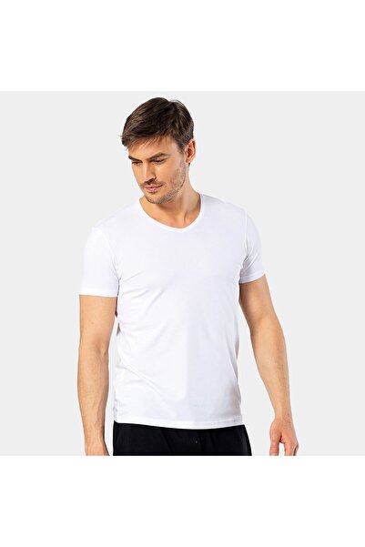 Cacharel 1332 Men's V-Neck Short Sleeve T-shirt