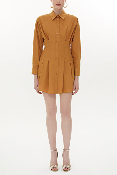 SOCIETA Tarçın Belden oturtmalı mini elbise 93324