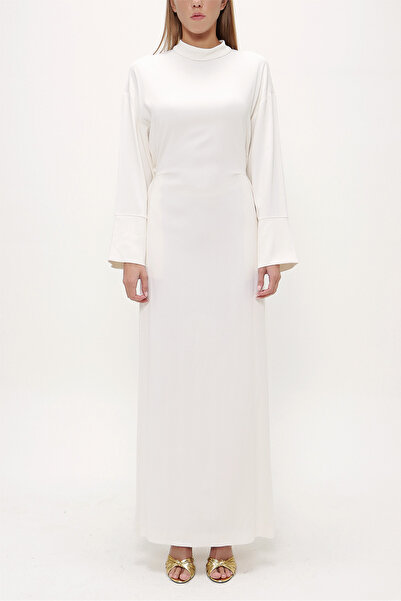 SOCIETA Beyaz Fermuar detaylı elbise 93482
