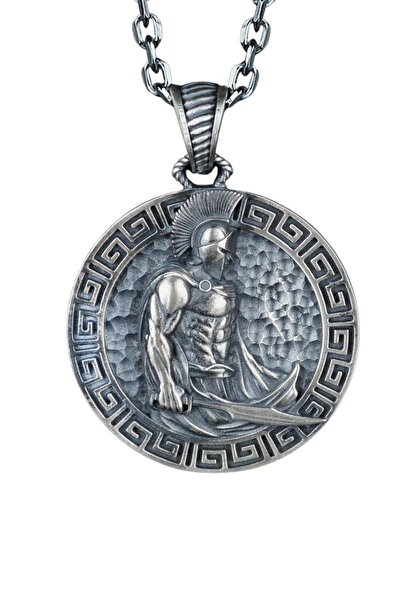 CHARMORA JEWELRY STUDİO 925 Ayar Gümüş Spartan Kolye – Savaşçı Figürlü Antik ...
