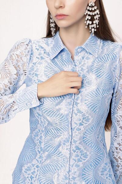 SOCIETA Blue Lace Suit 12269