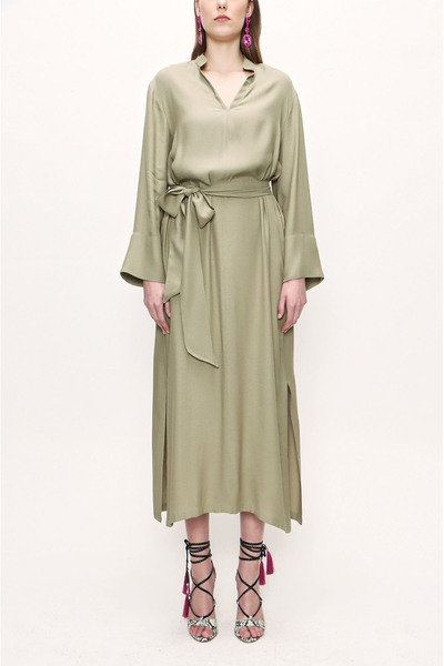 SOCIETA Haki Hakim yaka bol kesim elbise 93726