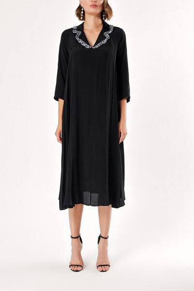 SOCIETA Black Loose-fitting Dress 93952