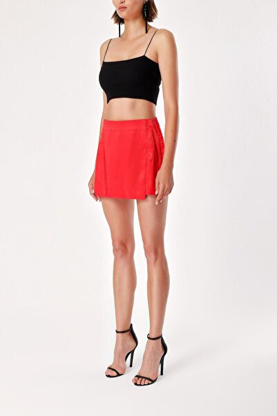 SOCIETA Kırmızı Mini şort etek 11106