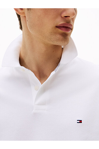 Tommy Hilfiger Erkek Beyaz Polo Yaka T-Shirt MW0MW17770 YBR