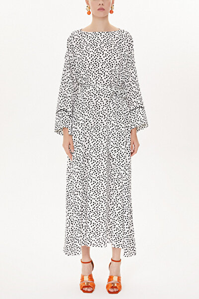 SOCIETA Siyah Beyaz Bol kesim elbise 93492