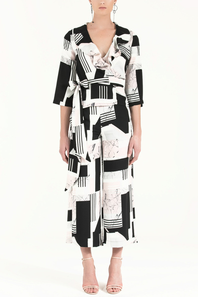 SOCIETA Siyah Volanlı anvelop kapama midi takım 92297