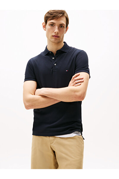 Tommy Hilfiger Erkek Lacivert Polo Yaka T-Shirt MW0MW17771 DW5